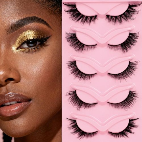 5Pairs False Eyelashes,Soft Fluffy,Fox flying obliquely Natural Lashe