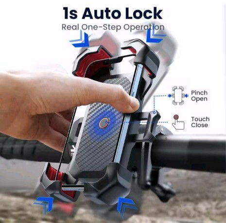 Joyroom Bike Phone Holder 360° View Universal Bicycle Phone Holder for 4.7-7 inch Mobile Phone Stand Shock