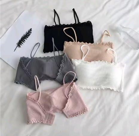 Women's Cotton Bra Female Tube Top Bra Women's Suspender Underwear