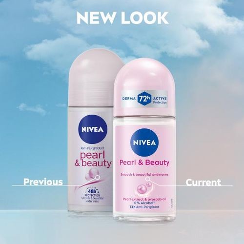 NIVEA Pearl & Beauty Anti-Perspirant Roll-on For Women 72h - 50ml (Pack Of 3)