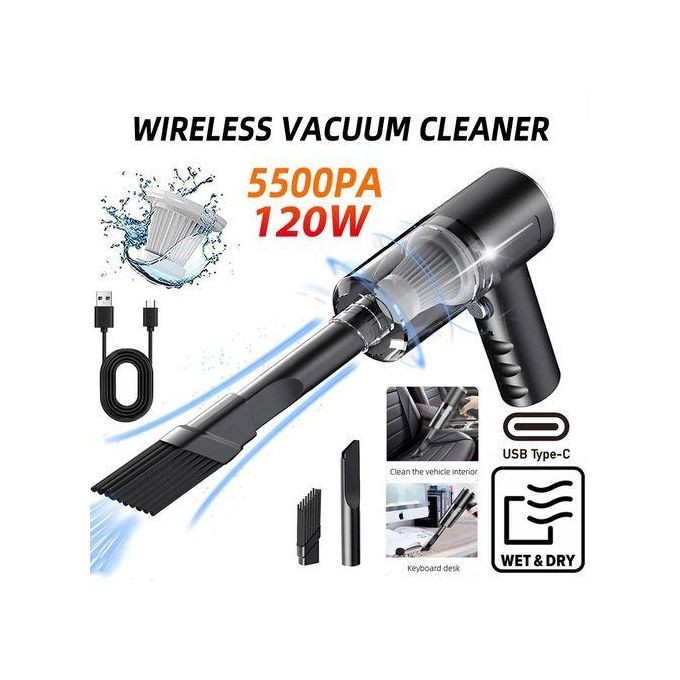 3 in 1 Mini Dry Portable Handheld USB Rechargeable Wireless Car Vacuum Cleaner