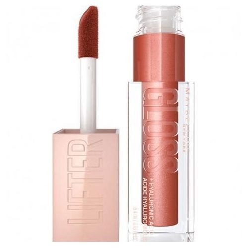 Maybelline Lifter Gloss Plumping and Hydrating Lip Gloss, Shade: 009 Topaz, with Hyaluronic Acid for Super Juicy Lips with Incredible Shine, 5.4ml