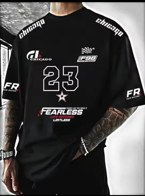 New letter casual pattern T-shirt short sleeved sports