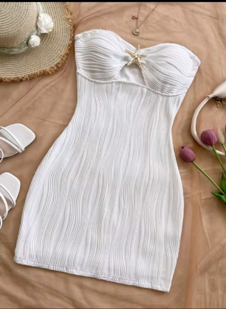 Strapless Slimming Short Dress Sexy Pure And Sensual Hip-Hugging Women gown