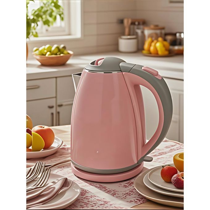 NORSEAG 1.8L 1500W Electric Kettle Stainless Steel With Plastic Covered- PINK