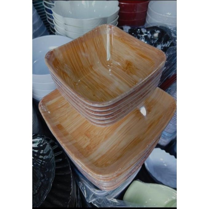 Unbreakable serving plates 12 soup bowls and 12 flat plates